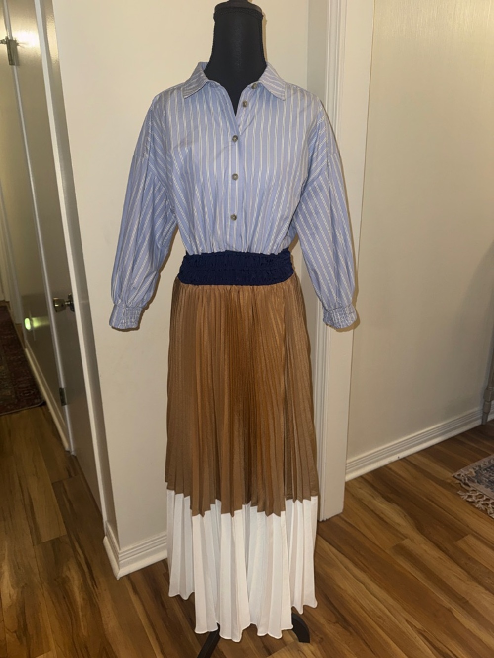 NWT Anthropologie Somerset Pleated Maxi Dress - Picture 5 of 8